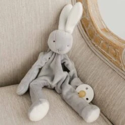 Miles Silly Bunny Buddy | Pacifier Holder(Bunny Pacifier Holder) -Tiny Trendz Silly Bunny Buddy Miles 4870f75e 3663 4a0b 9b77 29d994867c0a