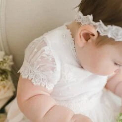Melissa Christening Gown & Bonnet(Melissa Christening Gown) -Tiny Trendz SleeveDetail 1758