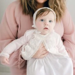 Hailey Knit Sweater(Hailey Knit Sweater) -Tiny Trendz Sweater Hailey Knit Layette Bonnet 1857