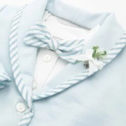 Theodore Bow Tie & Boutonniere(Theodore Bow Tie Boutonniere) -Tiny Trendz Theodore Boutonniere Blue Baby Suit 6322