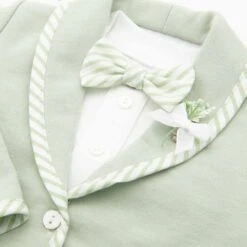 Theodore Bow Tie & Boutonniere(Theodore Bow Tie Boutonniere) -Tiny Trendz Theodore Boutonniere Green Baby Suit 6323