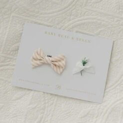 Theodore Bow Tie & Boutonniere(Theodore Bow Tie Boutonniere) -Tiny Trendz Theodore Tan Bow Tie Boutonniere 1001