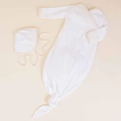 Hannah Knot Gown & Bonnet(Hannah Knot Gown Bonnet) -Tiny Trendz WLayetteBonnet 4207