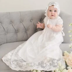 Melissa Christening Gown & Bonnet(Melissa Christening Gown) -Tiny Trendz christening gown melissa 1672