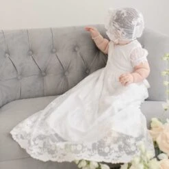 Melissa Christening Gown & Bonnet(Melissa Christening Gown) -Tiny Trendz christening gown melissa 1674